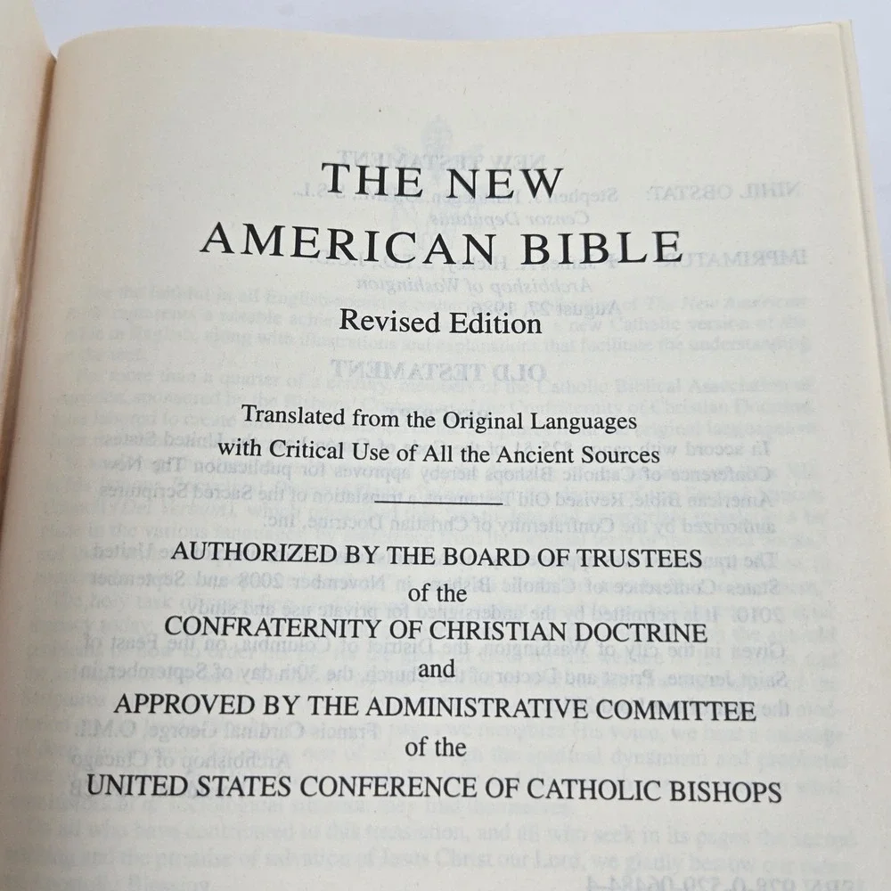 Lot of 2 The New American Bible Revised Edition NABRE World Catholic Press Red